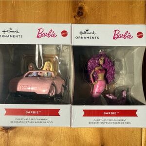 Barbie Pink and Purple Ornament Duo